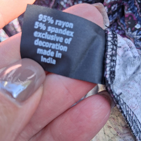 NWT🔥 Lane Bryant Plus Size 22/24 Purple Black Off The Shoulder Blouse - Picture 7 of 8